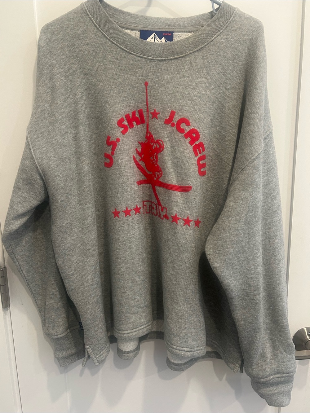 J. Crew Gray Women’s U.S. Ski Crewneck Heritage Sweatshirt Size L